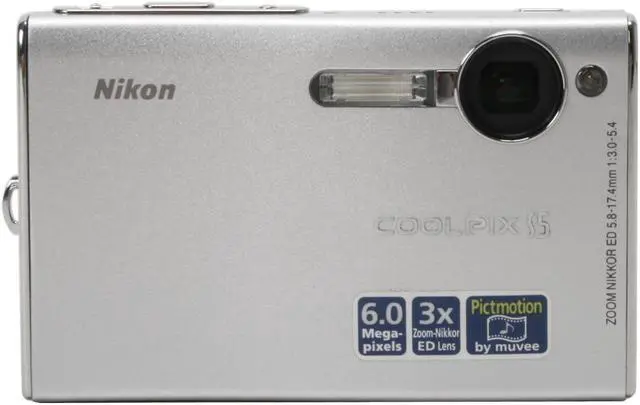 Alt view image 3 of 11 - Nikon COOLPIX S5 Silver 6.0 MP 3X Optical Zoom Digital Camera