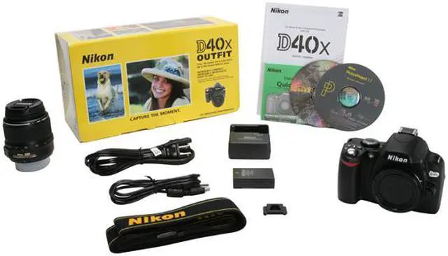 Alt view image 13 of 13 - Nikon D40x Black 10.2 MP Digital SLR Camera w/ AF-S DX Zoom- NIKKOR 18-55mm f/3.5-5.6G ED II Lens