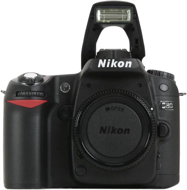 Alt view image 9 of 15 - Nikon D80 Black 10.2 MP Digital SLR Camera - Body Only