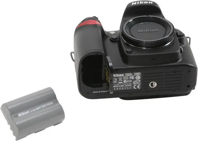 Alt view image 12 of 15 - Nikon D80 Black 10.2 MP Digital SLR Camera - Body Only