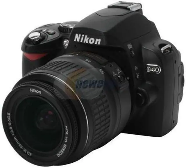 Main image of Nikon D40 Black 6.1 MP Digital SLR Camera w/ AF-S DX NIKKOR 18-55mm f/3.5-5.6G II ED Lens