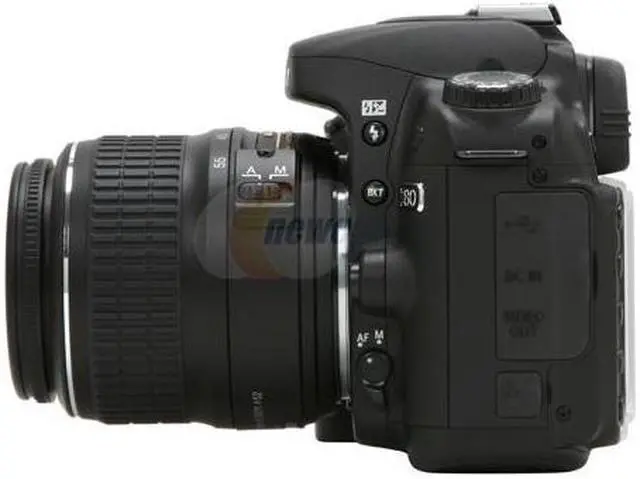 Alt view image 2 of 13 - Nikon D80 Black 10.2 MP Digital SLR Camera w/ AF-S DX Zoom-NIKKOR 18-55mm f/3.5-5.6G ED II Lens