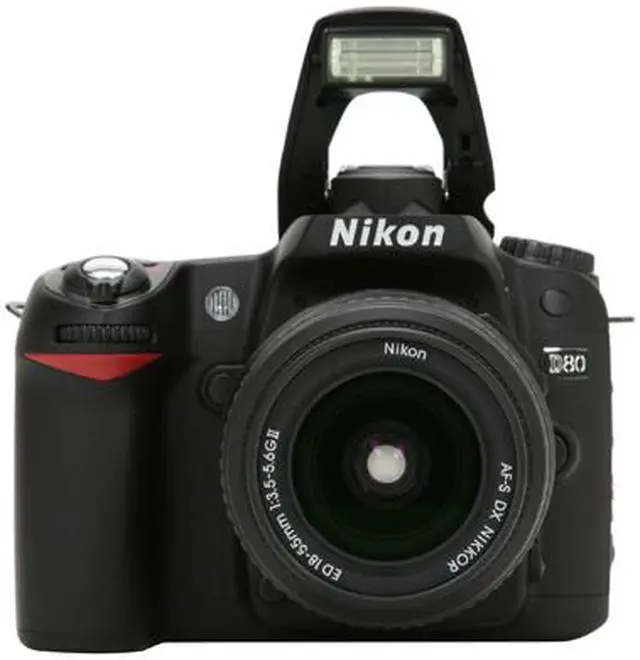 Alt view image 9 of 13 - Nikon D80 Black 10.2 MP Digital SLR Camera w/ AF-S DX Zoom-NIKKOR 18-55mm f/3.5-5.6G ED II Lens