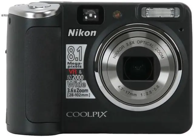 Alt view image 8 of 12 - Nikon Coolpix P50 Black 8.1 MP 2.4" 115K LCD 3.6X Optical Zoom 28mm Wide Angle Digital Camera