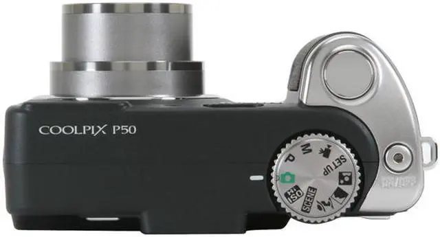 Alt view image 9 of 12 - Nikon Coolpix P50 Black 8.1 MP 2.4" 115K LCD 3.6X Optical Zoom 28mm Wide Angle Digital Camera