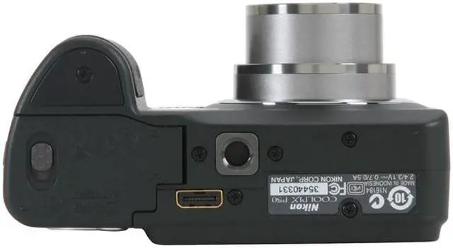 Alt view image 10 of 12 - Nikon Coolpix P50 Black 8.1 MP 2.4" 115K LCD 3.6X Optical Zoom 28mm Wide Angle Digital Camera