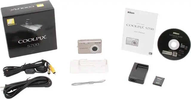 Alt view image 11 of 11 - Nikon Coolpix S700 Silver 12.1 MP 3X Optical Zoom Digital Camera