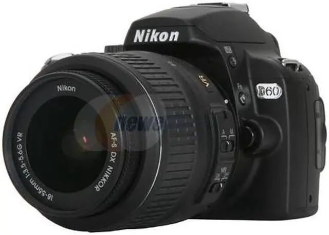 Main image of Nikon D60 Black 10.2 MP Digital SLR Camera w/ AF-S DX NIKKOR 18-55mm f/3.5-5.6G VR Lens