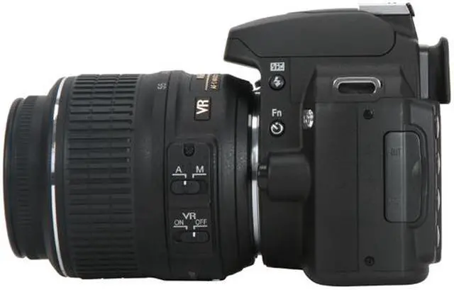 Alt view image 2 of 13 - Nikon D60 Black 10.2 MP Digital SLR Camera w/ AF-S DX NIKKOR 18-55mm f/3.5-5.6G VR Lens