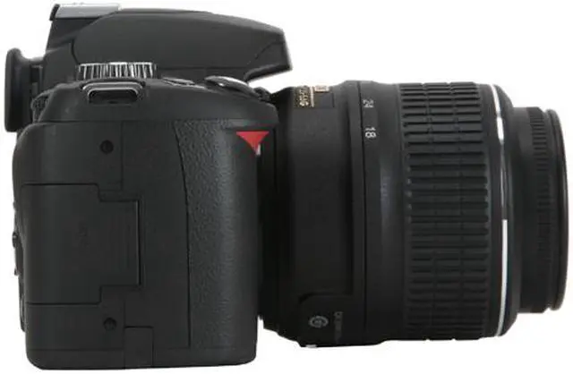 Alt view image 6 of 13 - Nikon D60 Black 10.2 MP Digital SLR Camera w/ AF-S DX NIKKOR 18-55mm f/3.5-5.6G VR Lens