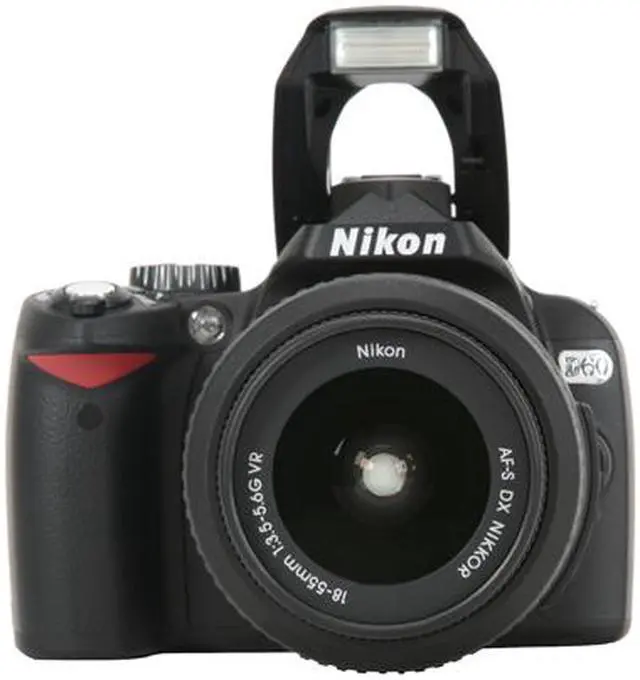 Alt view image 9 of 13 - Nikon D60 Black 10.2 MP Digital SLR Camera w/ AF-S DX NIKKOR 18-55mm f/3.5-5.6G VR Lens