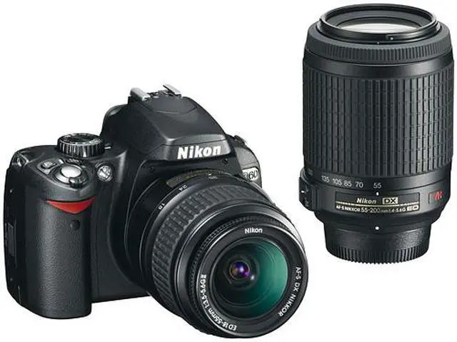 カメラ Nikon D60/AF-S DX NIKKOR 18-55mm f3.5-5.6G/AF-S DX NIKKOR 55-200mm f3.5-5.6G ED デジタル一眼レフ セット品 ジャンク品 [1246] Nikon D60 | DSLR Cameras | Nikon USA