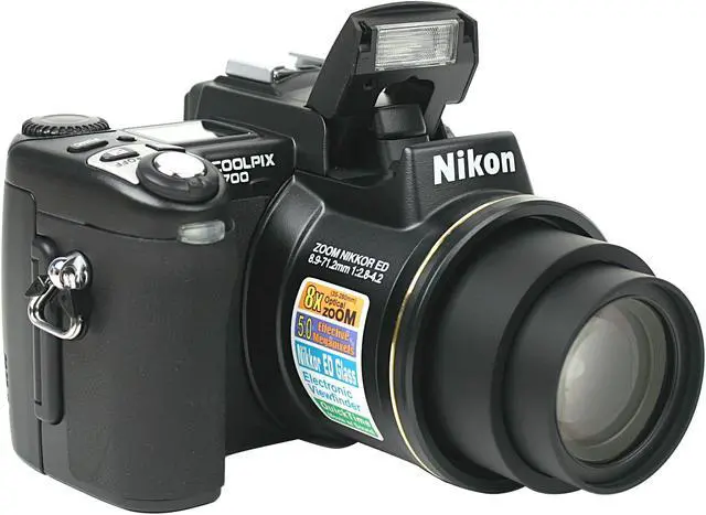 Alt view image 2 of 10 - Nikon CoolPix 5700 Black 5.0 MP 8X Optical Zoom Digital Camera