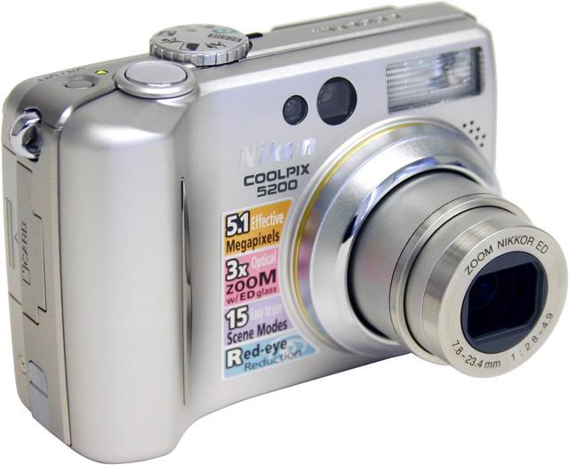 Nikon Coolpix 5200 Silver 5.1MP 3X Optical Zoom Digital Camera