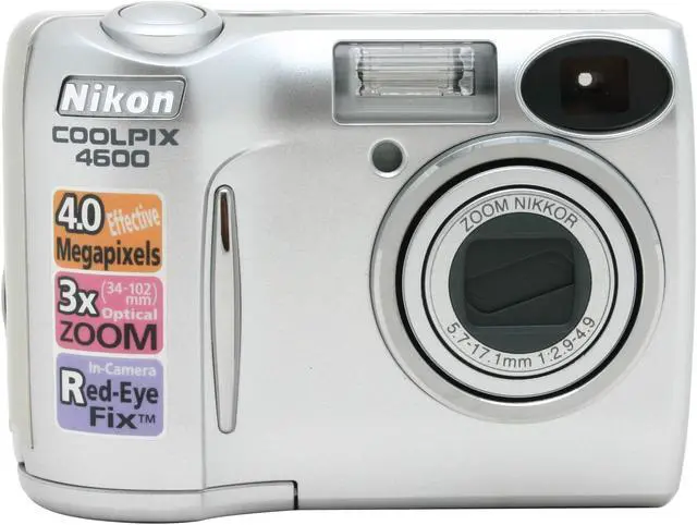Alt view image 2 of 10 - Nikon COOLPIX 4600 Silver 4.0MP 3X Optical Zoom Digital Camera