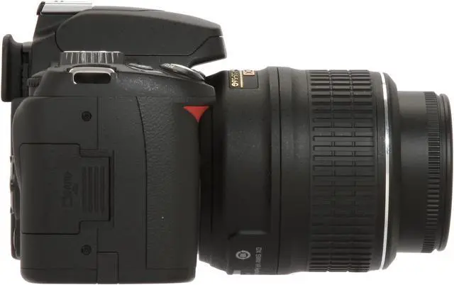 Alt view image 6 of 13 - Nikon D60 Black 10.2 MP Digital SLR Camera w/AF-S DX NIKKOR 18-55mm f/3.5-5.6 G VR Lens