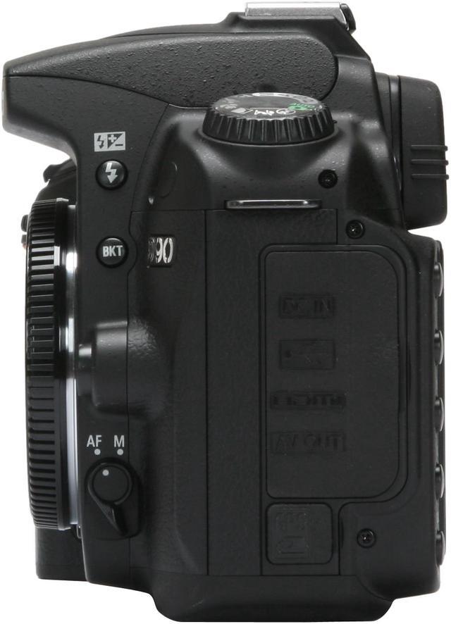 Alt view image 2 of 13 - Nikon D90 Black 12.3 MP Digital SLR Camera - Body Only