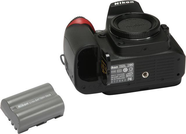 Alt view image 12 of 13 - Nikon D90 Black 12.3 MP Digital SLR Camera - Body Only