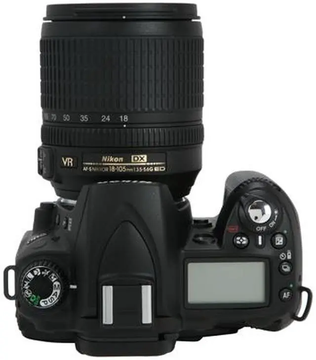 Alt view image 10 of 13 - Nikon D90 Black 12.3 MP Digital SLR Camera w/ AF-S DX NIKKOR 18-105mm f/3.5-5.6G ED VR Lens