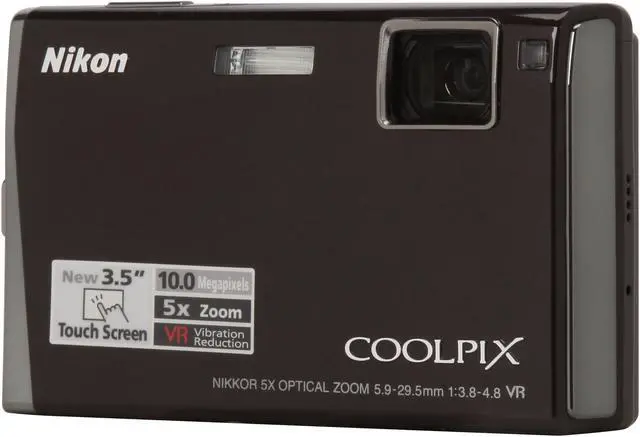 Nikon COOLPIX S60 Espresso Black 10.0 MP Digital Camera