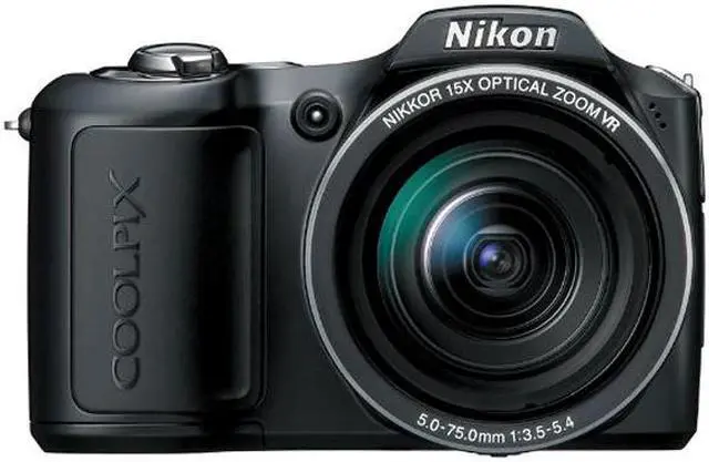 Alt view image 2 of 4 - Nikon COOLPIX L100 Matte Black 10.0 MP 15X Optical Zoom Digital Camera