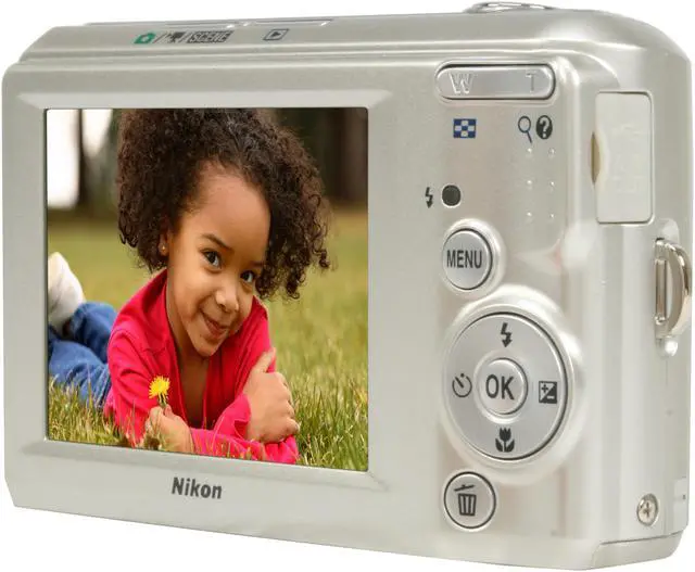 Alt view image 5 of 12 - Nikon COOLPIX L19 Smooth Silver 8.0 MP 3.6X Optical Zoom Digital Camera