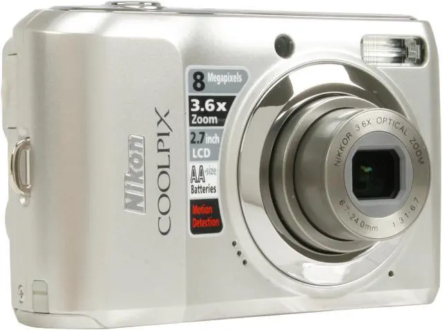 Alt view image 7 of 12 - Nikon COOLPIX L19 Smooth Silver 8.0 MP 3.6X Optical Zoom Digital Camera