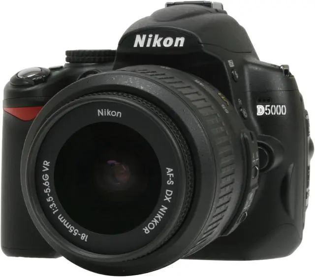 Main image of Nikon D5000 Black 12.3 MP Digital SLR Camera w/AF-S DX Nikkor 18-55mm f/3.5-5.6G VR Lens