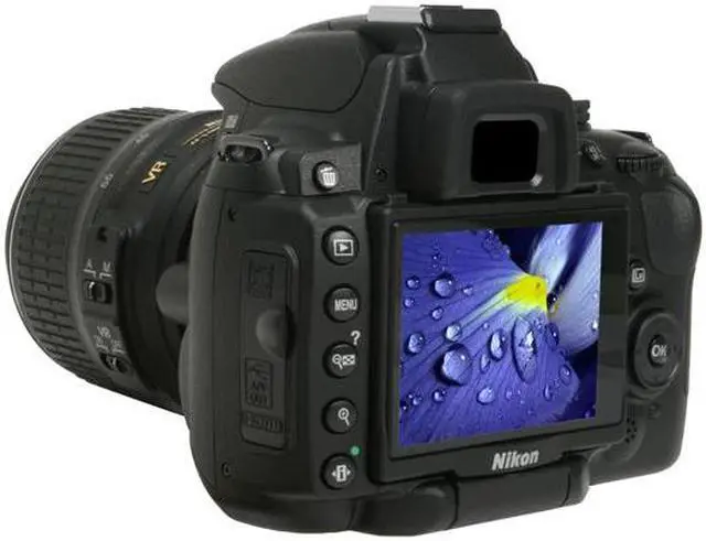 Alt view image 3 of 13 - Nikon D5000 Black 12.3 MP Digital SLR Camera w/AF-S DX Nikkor 18-55mm f/3.5-5.6G VR Lens