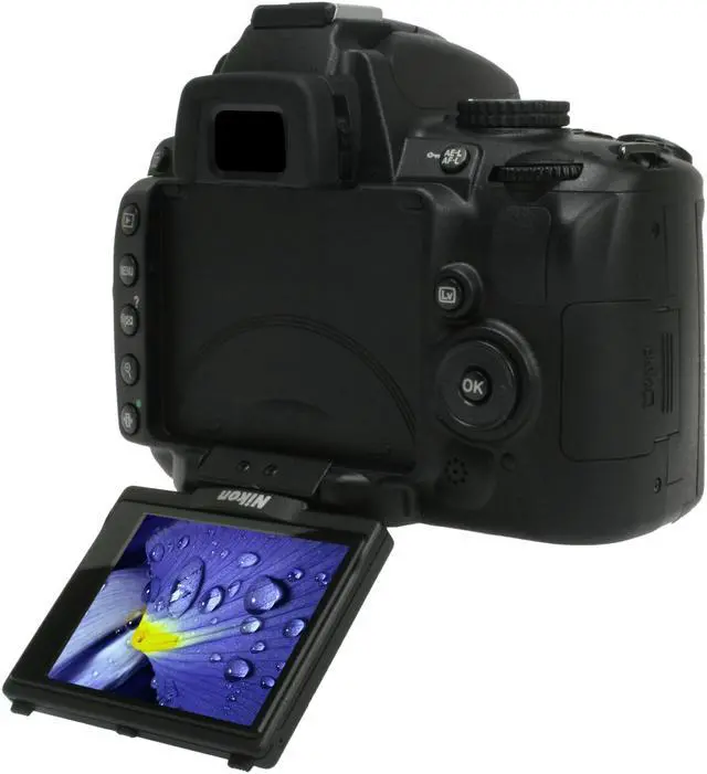 Alt view image 6 of 13 - Nikon D5000 Black 12.3 MP Digital SLR Camera w/AF-S DX Nikkor 18-55mm f/3.5-5.6G VR Lens