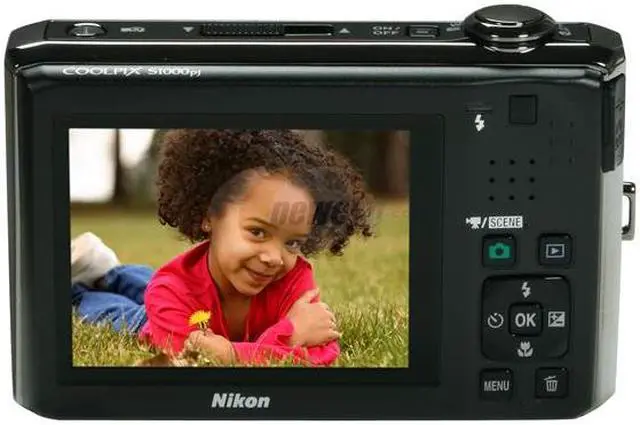 Alt view image 4 of 8 - Nikon COOLPIX S1000pj Black 12.1 MP 5X Optical Zoom 28mm Wide Angle Digital Camera w/ built-in Projector Feature