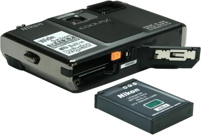 Alt view image 7 of 8 - Nikon COOLPIX S1000pj Black 12.1 MP 5X Optical Zoom 28mm Wide Angle Digital Camera w/ built-in Projector Feature