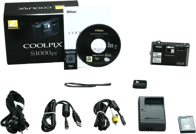 Alt view image 8 of 8 - Nikon COOLPIX S1000pj Black 12.1 MP 5X Optical Zoom 28mm Wide Angle Digital Camera w/ built-in Projector Feature