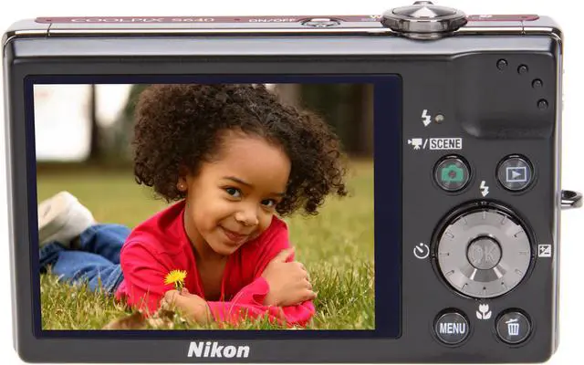 Alt view image 3 of 7 - Nikon COOLPIX S640 Velour Red 12.2 MP 5X Optical Zoom 28mm Wide Angle Digital Camera