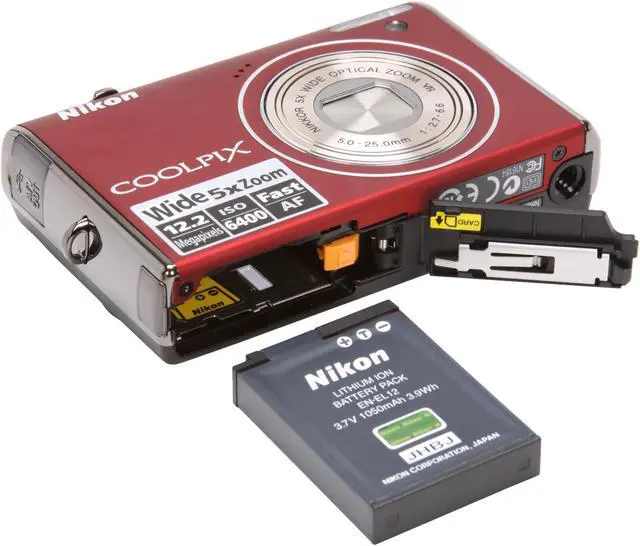 Alt view image 6 of 7 - Nikon COOLPIX S640 Velour Red 12.2 MP 5X Optical Zoom 28mm Wide Angle Digital Camera