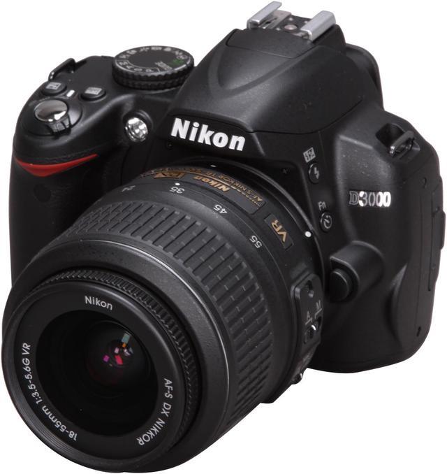 Main image of Nikon D3000 Black 10.2 MP Digital SLR Camera w/ 3x 18-55mm Zoom-NIKKOR VR Lens