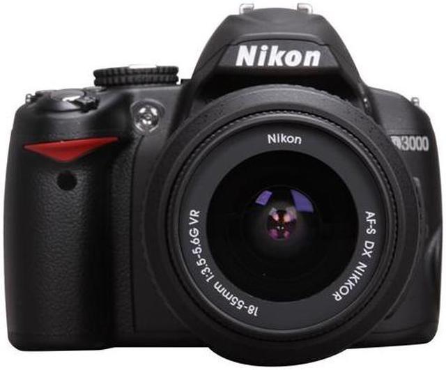 Alt view image 2 of 10 - Nikon D3000 Black 10.2 MP Digital SLR Camera w/ 3x 18-55mm Zoom-NIKKOR VR Lens