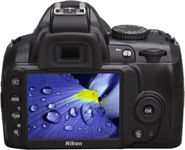 Alt view image 4 of 10 - Nikon D3000 Black 10.2 MP Digital SLR Camera w/ 3x 18-55mm Zoom-NIKKOR VR Lens