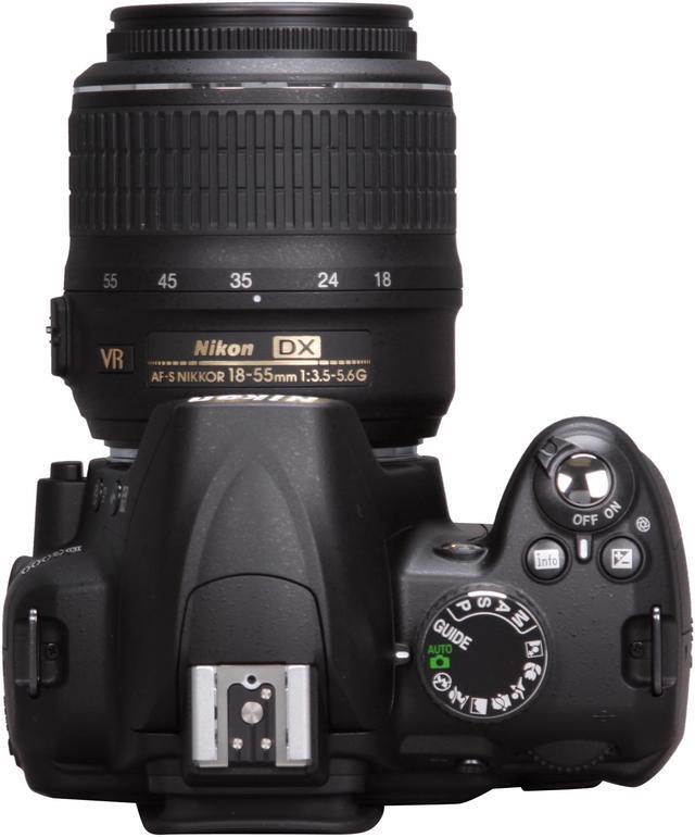 Alt view image 7 of 10 - Nikon D3000 Black 10.2 MP Digital SLR Camera w/ 3x 18-55mm Zoom-NIKKOR VR Lens
