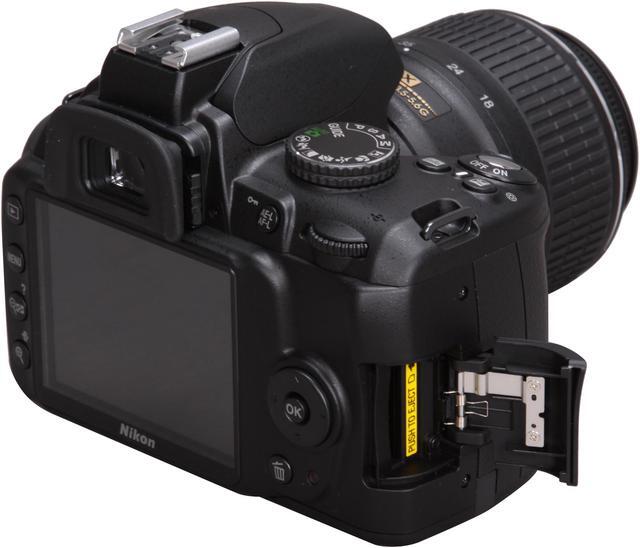 Alt view image 8 of 10 - Nikon D3000 Black 10.2 MP Digital SLR Camera w/ 3x 18-55mm Zoom-NIKKOR VR Lens