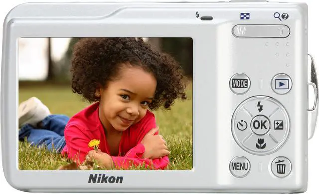 Alt view image 4 of 8 - Nikon COOLPIX S202 Silver 8.0 MP 3X Optical Zoom Digital Camera