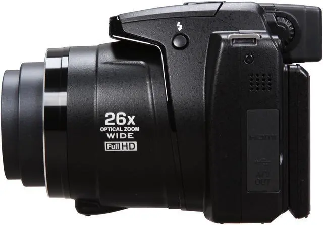 Alt view image 3 of 10 - Nikon COOLPIX P100 Black 10.3 MP 3.0" 460K Anti-reflection Coating LCD 26X Optical Zoom 26mm Wide Angle Digital Camera