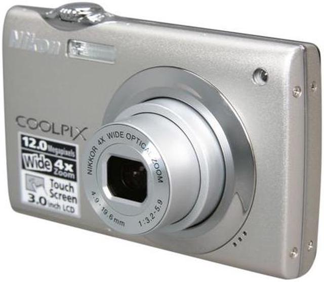 Nikon COOLPIX S4000 Champagne Silver 12.0 MP 4X Optical Zoom 27mm Wide  Angle Digital Camera