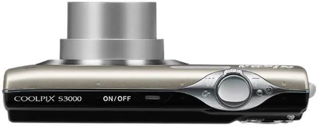 Alt view image 6 of 6 - Nikon COOLPIX S3000 Champagne Silver 12.0 MP 4X Optical Zoom 27mm Wide Angle Digital Camera