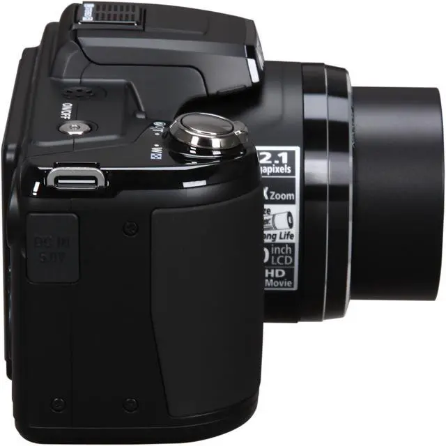 Alt view image 5 of 10 - Nikon COOLPIX L110 Black 12.1 MP 15X Optical Zoom 28mm Wide Angle Digital Camera