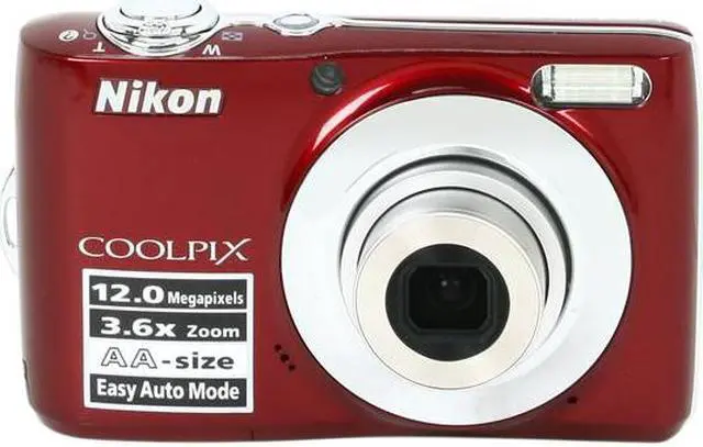 Alt view image 2 of 6 - Nikon COOLPIX L22 Red 12.0 MP 3.6X Optical Zoom Digital Camera