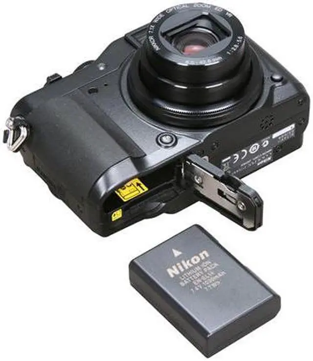 Alt view image 7 of 8 - Nikon P7000 Black 10.1 MP 7.1X Optical Zoom 28mm Wide Angle Digital Camera