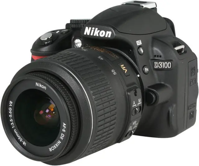 Alt view image 2 of 11 - Nikon D3100 Black 14.2 MP Digital SLR Camera with 18-55mm VR Zoom Lens