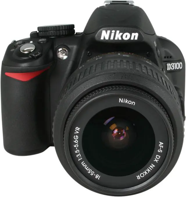 Alt view image 3 of 11 - Nikon D3100 Black 14.2 MP Digital SLR Camera with 18-55mm VR Zoom Lens