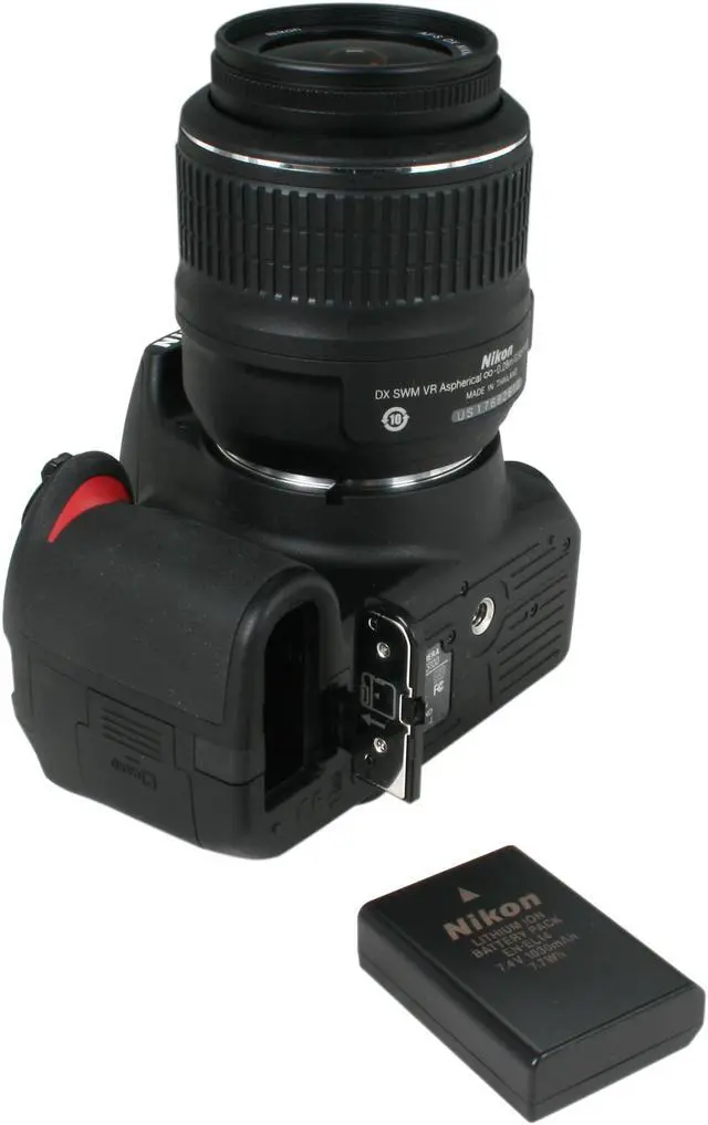 Alt view image 10 of 11 - Nikon D3100 Black 14.2 MP Digital SLR Camera with 18-55mm VR Zoom Lens